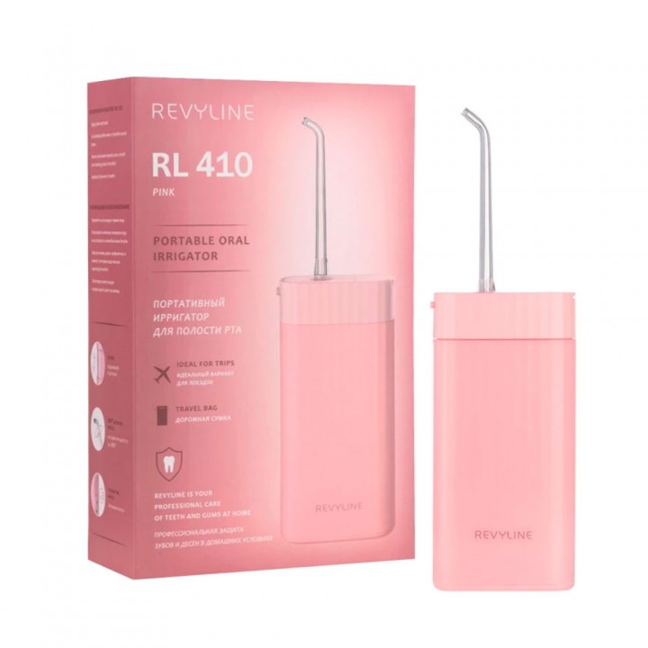 Ирригатор портативный для полости рта Revyline RL 410 Pink