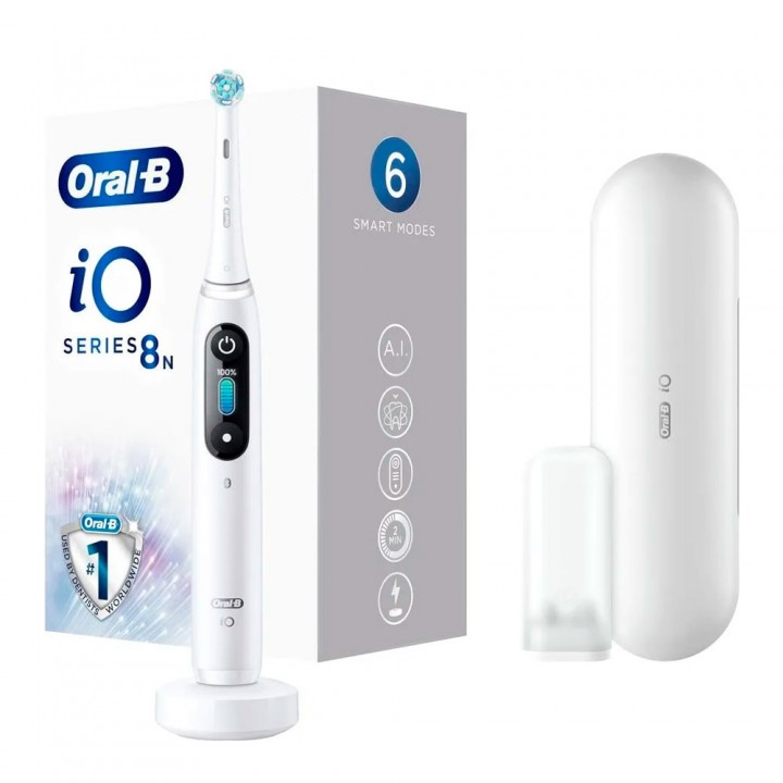 Электрическая зубная щетка Oral-B iO 8n Alabaster iOM8.1A1.1BD White