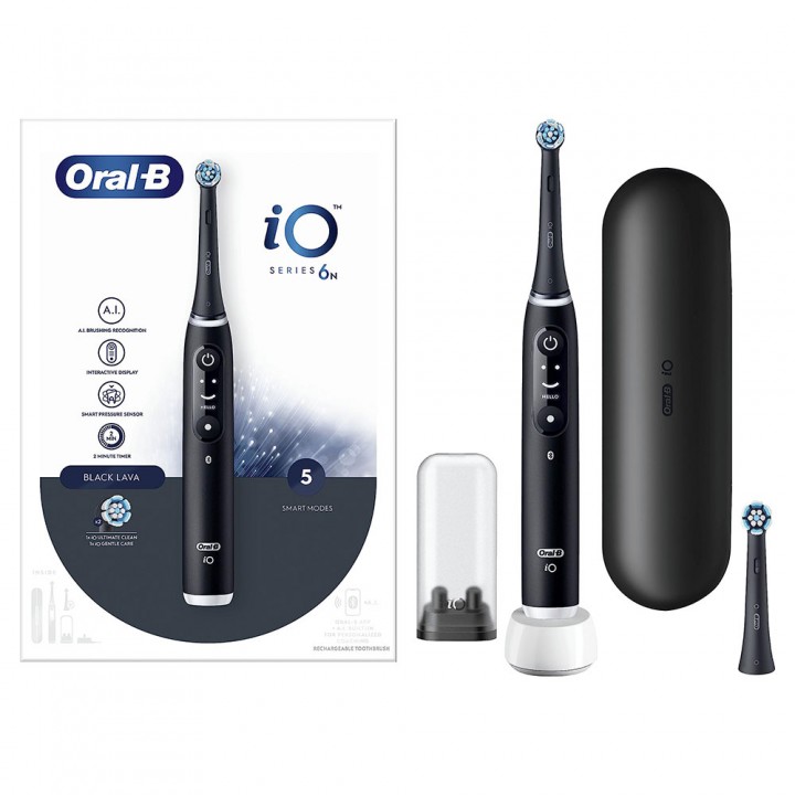 Электрическая зубная щетка Oral-B iO 6 iOM6.2Q6.2DK black (2 насадки)