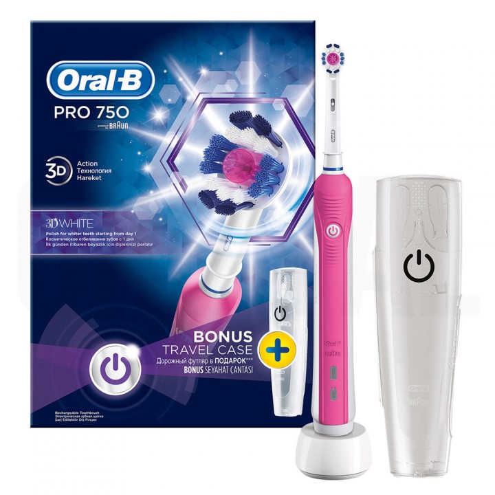 Электрическая зубная щетка Braun Oral-B Pro 750 3D White D16.513.UX
