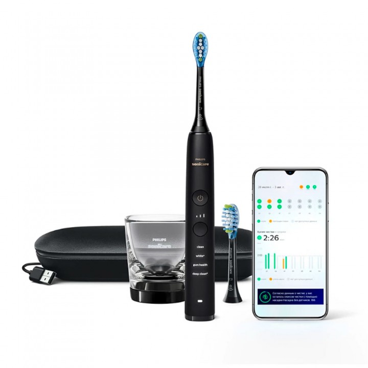 Электрическая звуковая зубная щетка Philips Sonicare DiamondClean 9000 HX9913/18 black