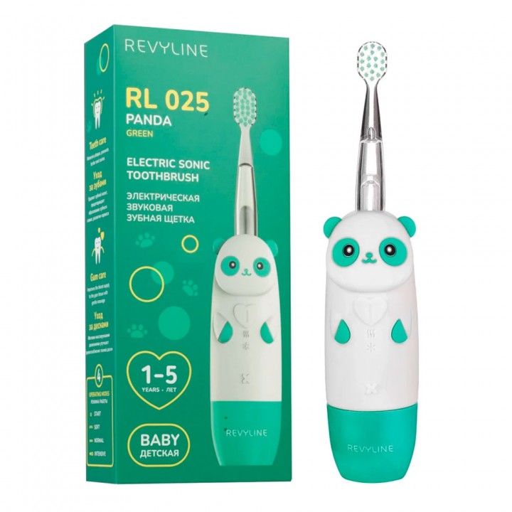 Звуковая зубная щётка Revyline RL 025 Panda Green