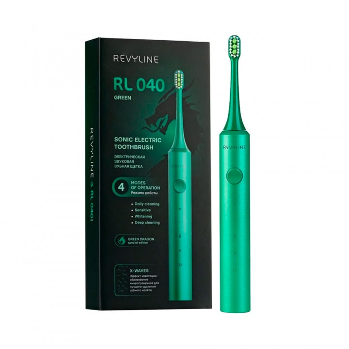 Звуковая зубная щётка Revyline RL 040 Special Color Edition Green Dragon