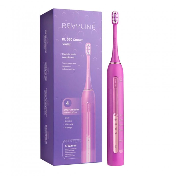 Электрическая звуковая зубная щетка Revyline RL 070 Violet